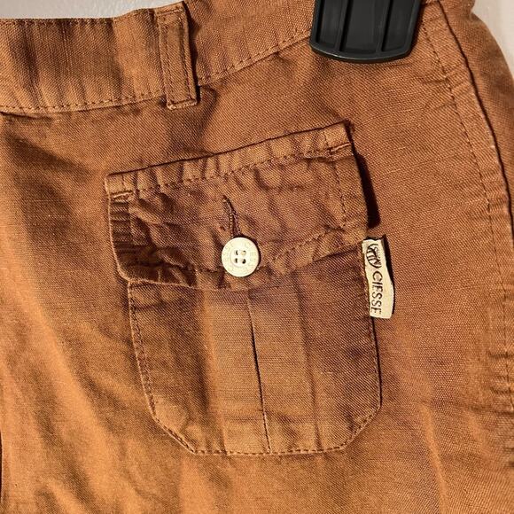 Ciesse Linen blend high waist brown gold women’s shorts EU size 40 - Picture 6 of 10
